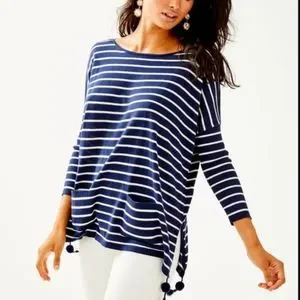 Lilly Pulitzer Sweaters Lilly Pulitzer Navy Stripe Coolmax Elba Sweater Poshmark